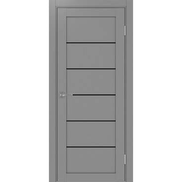 Межкомнатная дверь экошпон Турин 501АПП.1 серый с молдингом