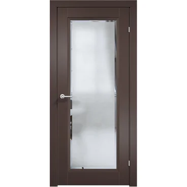 Межкомнатная дверь эмаль Дверцов Модена 1 RAL 8014 остеклённая