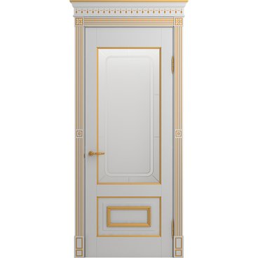 Межкомнатная дверь массив бука Viporte Неаполь аворио патина золото остеклённая