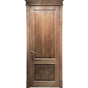Межкомнатная дверь массив дуба без сучка Дверцов Верона глухая дуб коньяк