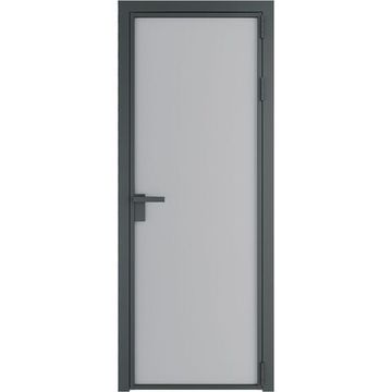Алюминиевая межкомнатная дверь 1AP серая ночь лайт грей элегант