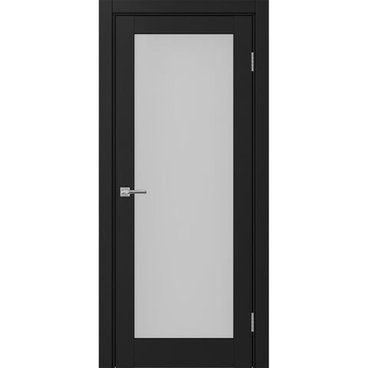 Межкомнатная дверь экошпон Турин 501.2 антрацит остеклённая