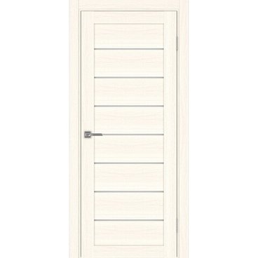 Межкомнатная дверь экошпон Турин 508.12 ясень светлый остеклённая