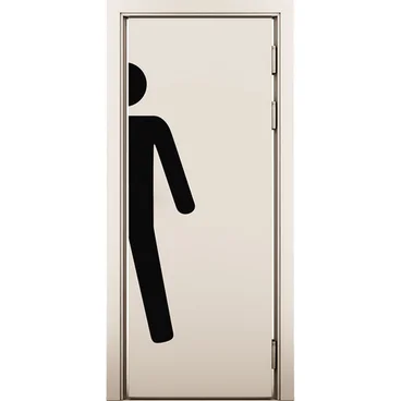 Маятниковая влагостойкая дверь крем матовый глухая MAN