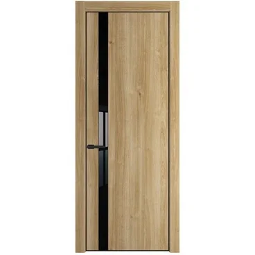 Межкомнатная дверь 18NA дуб карамель остеклённая