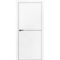 Межкомнатная дверь ПЭТ Silk-1 белая кромка ABS чёрная молдинг