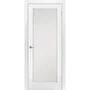 Фото межкомнатная дверь экошпон Profilo Porte PSE-25 белоснежная остеклённая