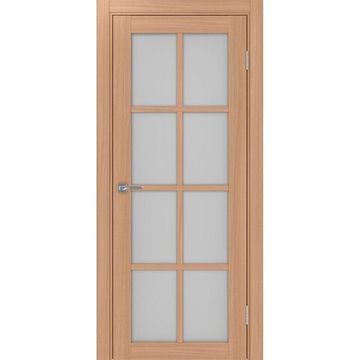 Межкомнатная дверь экошпон Турин 541.2222 ясень тёмный остеклённая