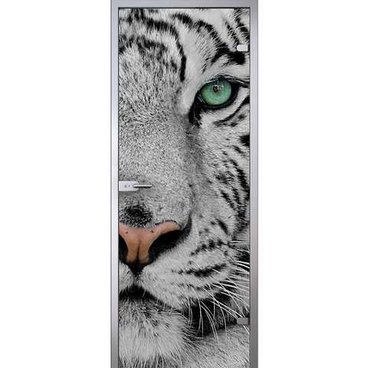 Межкомнатная стеклянная дверь АКМА Animal триплекс фотопечать