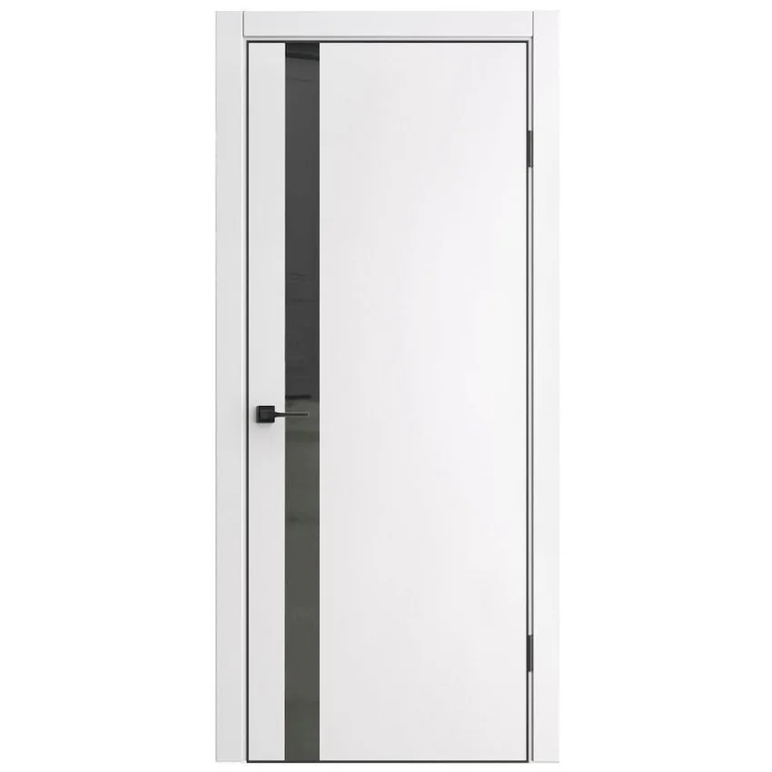 Фото межкомнатной двери ПЭТ Квинто белая остеклённая