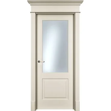 Межкомнатная дверь эмаль Ofram Нафта 2 RAL 9001 остеклённая