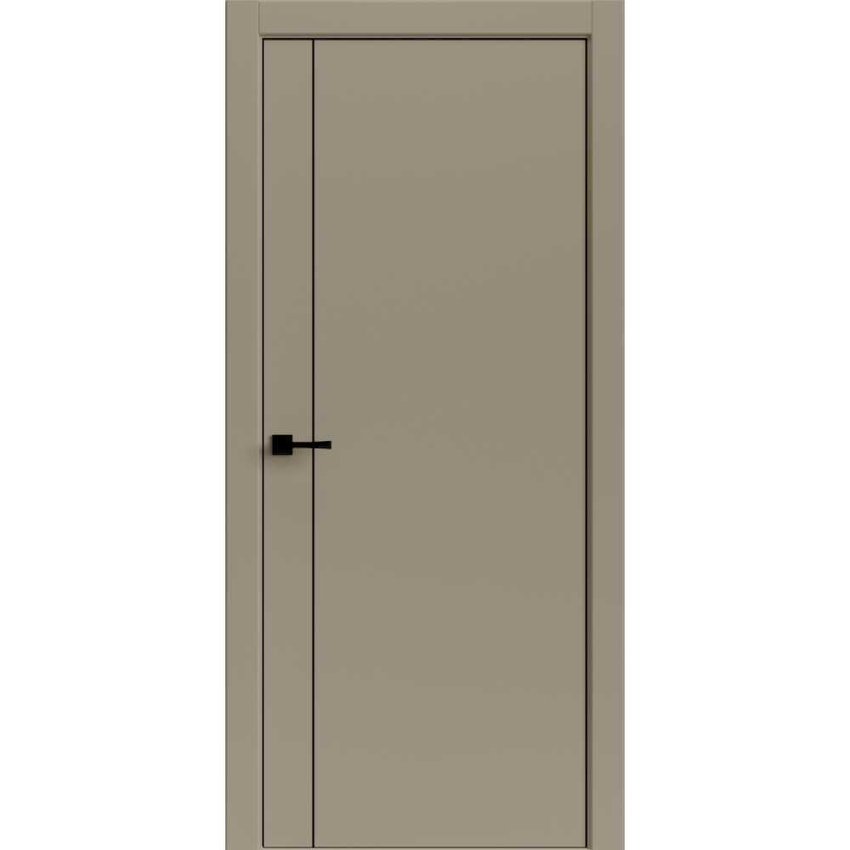 Межкомнатная дверь Light Geometry 4303 лофт мокко кромка ABS чёрная глухая