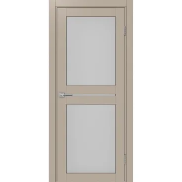 Межкомнатная дверь экошпон Турин 520.222 мокко остеклённая