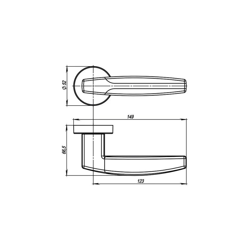 Размеры ручки ARC URB2 SN-CP-3