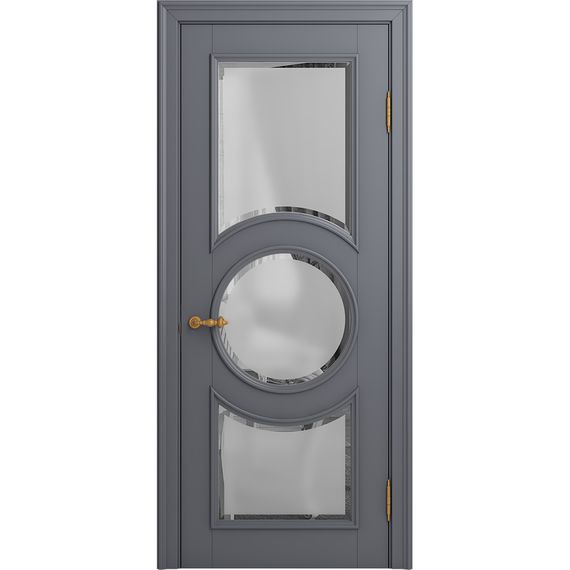 Межкомнатная дверь массив бука Viporte Лацио Амбиенте тауп остекление 3