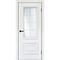 Межкомнатная дверь эмаль Багет 2 белый RAL 9003 остеклённая