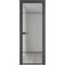Алюминиевая межкомнатная дверь 4AХ серая ночь остеклённая