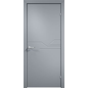 Межкомнатная дверь эмаль Дверцов Тиволи 4 RAL 7047 глухая