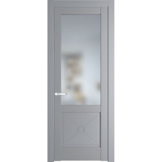 Межкомнатная дверь эмаль Profil Doors 1.2.2PM смоки остеклённая