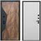 Входная дверь Континент американский орех / чёрный кварц панель гладкая манхеттен