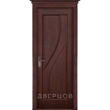 Межкомнатная дверь массив ольхи ОКА Даяна махагон глухая