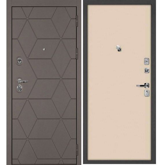 Входная дверь Тетра-181 панель гладкая бежевая