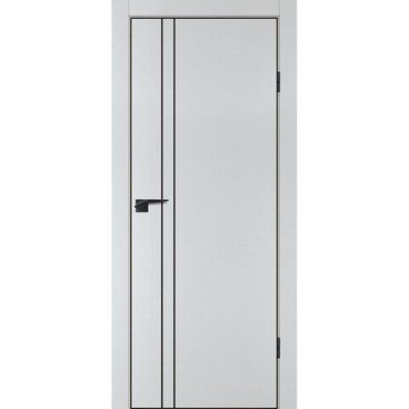 Межкомнатная дверь агат ПЭТ P-20 кромка ABS черная молдинг