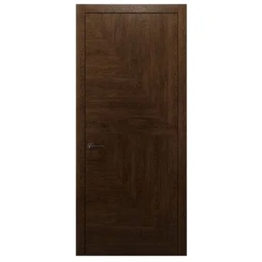 Межкомнатная дверь массив дуба Alvero Флэт-VI орех глухая