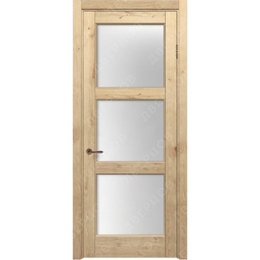 Межкомнатная дверь массив дуба с сучком Дверцов Торджано остеклённая