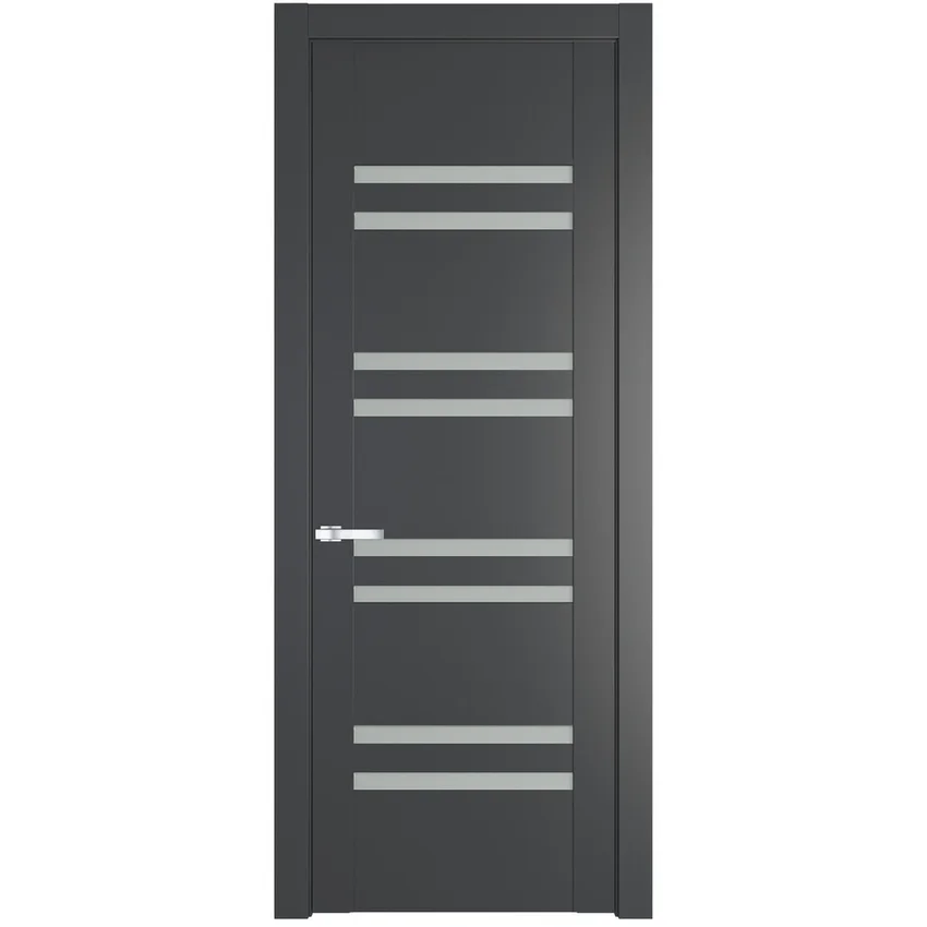 Межкомнатная дверь эмаль Profil Doors 1.6P графит остеклённая