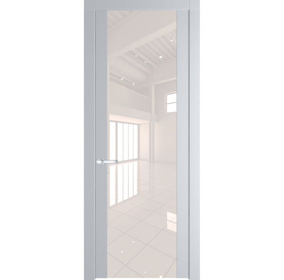 Межкомнатная дверь 1.7P лайт грей остеклённая