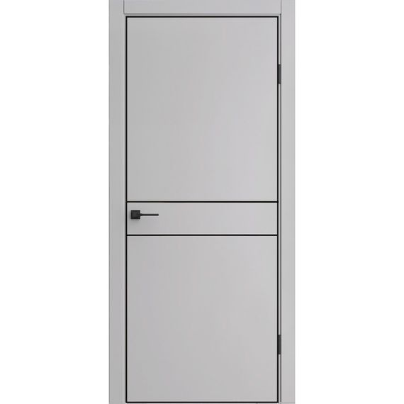 Межкомнатная дверь экошпон ДП-52 silver gray глухая