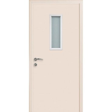 Дверь противопожарная деревянная CPL EI30 кремовый RAL 9001 со стеклом