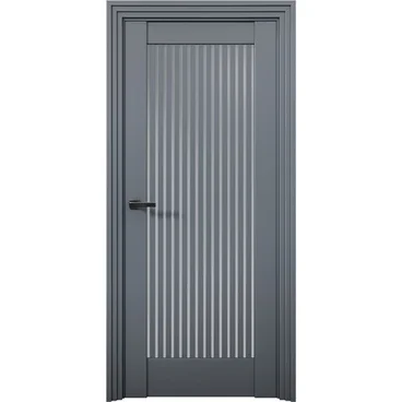 Межкомнатная дверь Никель 4 антрацит со стеклом