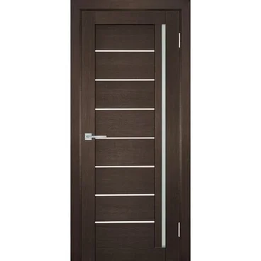 Межкомнатная дверь экошпон Мариам Техно-741 венге стекло сатинат белый