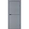Межкомнатная серая дверь ПЭТ P-19 кромка ABS черная молдинг