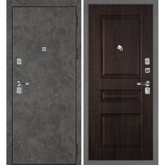 Входная дверь Урбан-127 панель фрезерованная PR-150 дуб морёный