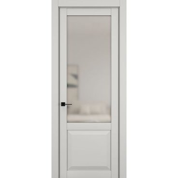 Межкомнатная дверь керамик NC 4 слоновая кость остеклённая