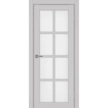Межкомнатная дверь экошпон Турин 541.2222 пепельный остеклённая
