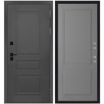 Входная дверь Сенатор Плюс SOLID ПВХ грей нубук абсолют софт панель ПВХ антрацит