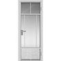 Межкомнатная алюминиевая дверь 10AG белая матовая RAL 9003 остеклённая