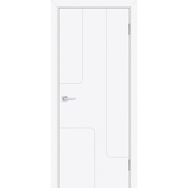 Межкомнатная дверь эмаль Текона Смальта-Лайн 01 белая RAL 9003 глухая