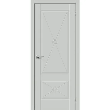 Межкомнатная дверь эмалит Прима-12.2 grey matt глухая