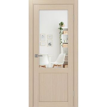Межкомнатная дверь Турин 502.21 белёный дуб с зеркалом