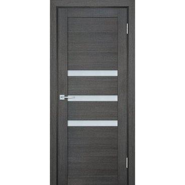 Межкомнатная дверь экошпон Мариам Техно-709 грей стекло сатинат белый