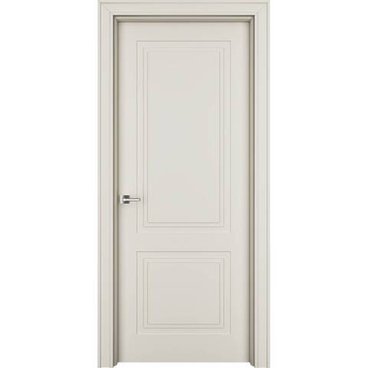 Межкомнатная дверь эмаль Паспарту-2 латте глухая