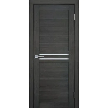 Межкомнатная дверь экошпон Мариам Техно-739 грей стекло сатинат белый