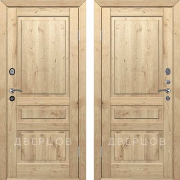 Входная дверь из массива дуба Дверцов Болонья с сучками без отделки