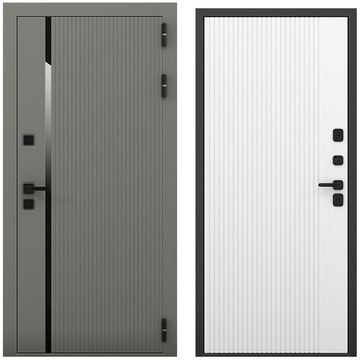 Входная дверь Пиано S антрацит силк панель шторм