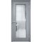 Фото межкомнатной двери эмаль Дверцов Брессо 1 цвет серый RAL 7047 остеклённая